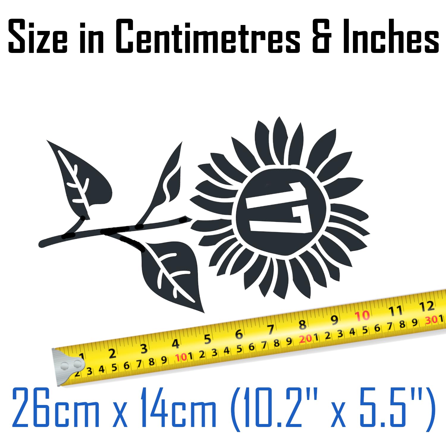 Pack of 4 Cute Sunflower Wheelie Bin Stickers