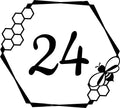 Pack of 4 Cute Honey Bee Hexagon Number Sticker