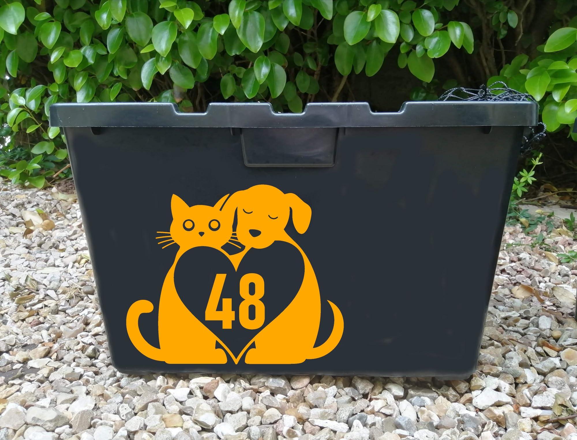 Multi Pack Cat and Dog Love Heart House Number Stickers