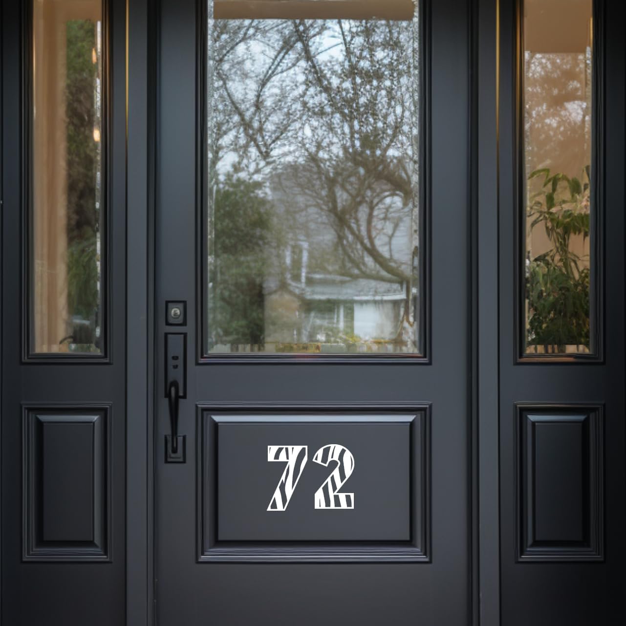 Zebra Stripes Font Number Stickers