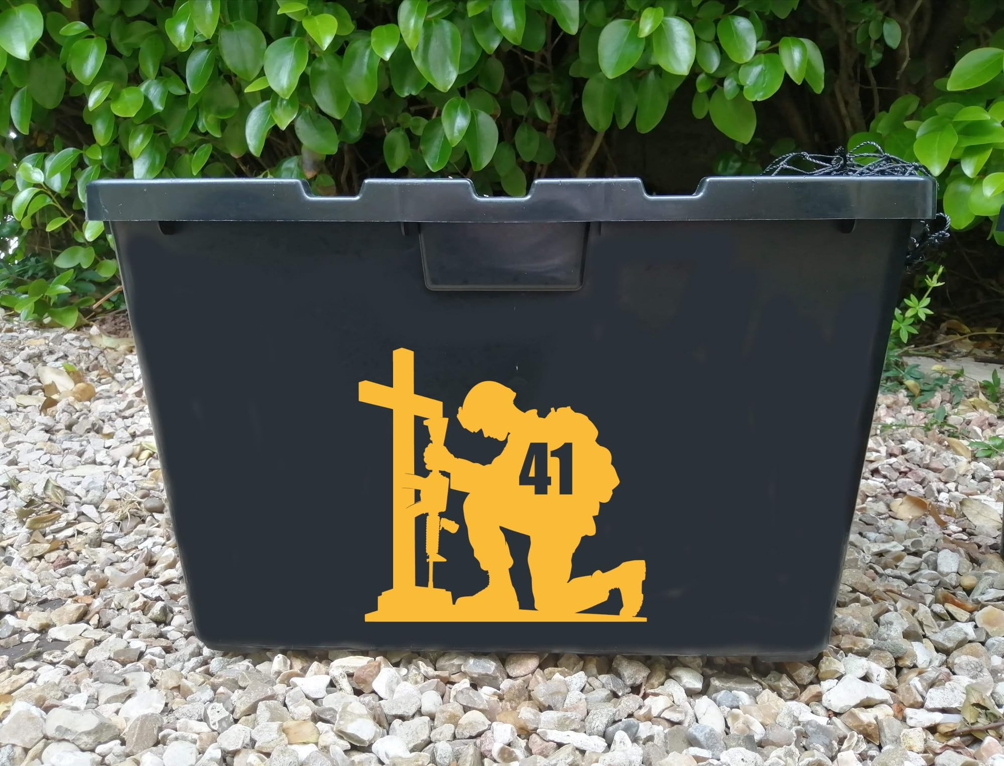 Pack of 4 Soldier Kneeling Number Waterproof Sticker