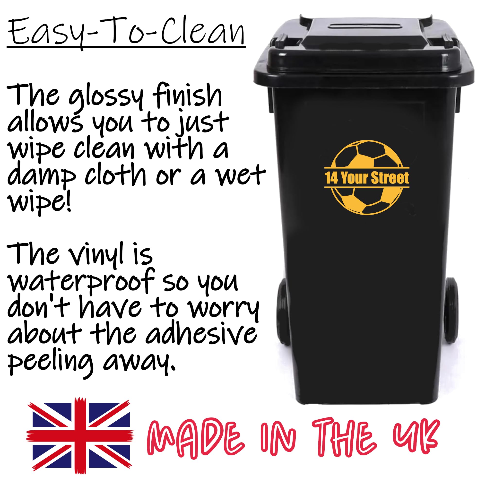 3 Pack Football/Soccer Ball Waterproof Sticker