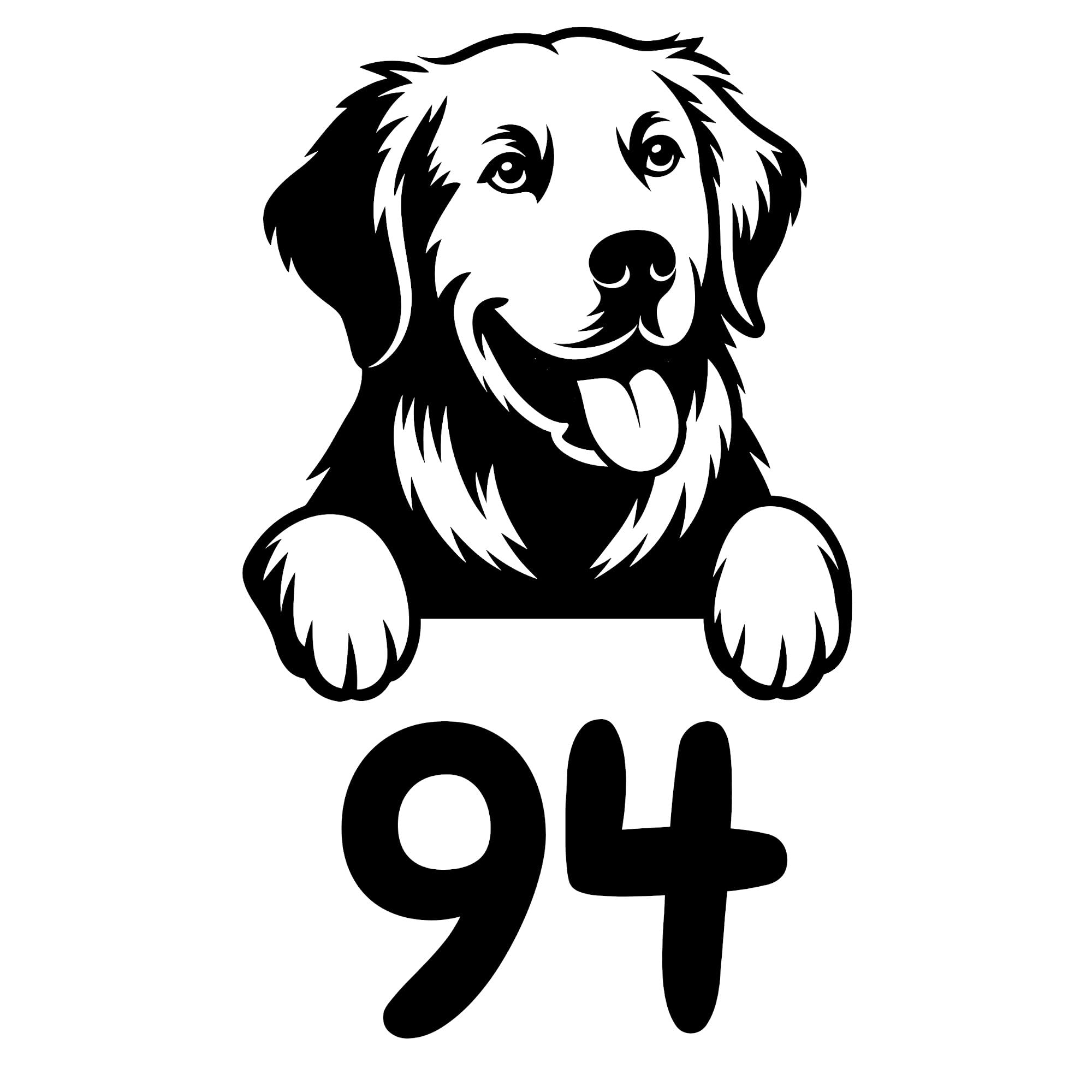 Pack of 3 Pet Dog Golden Retriever Wheelie Bin Stickers