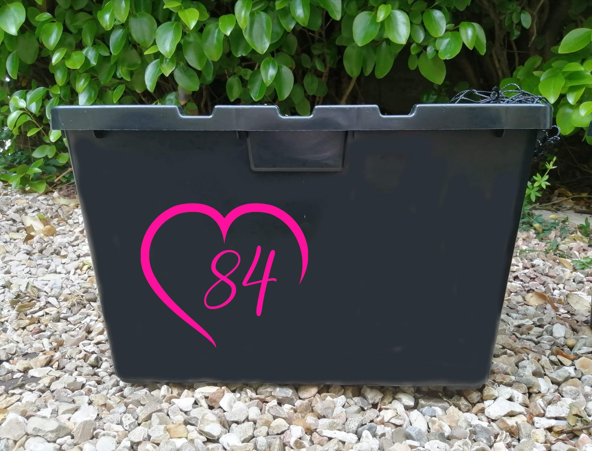 Pack of 4 Love Heart Silhouette Wheelie Bin Stickers