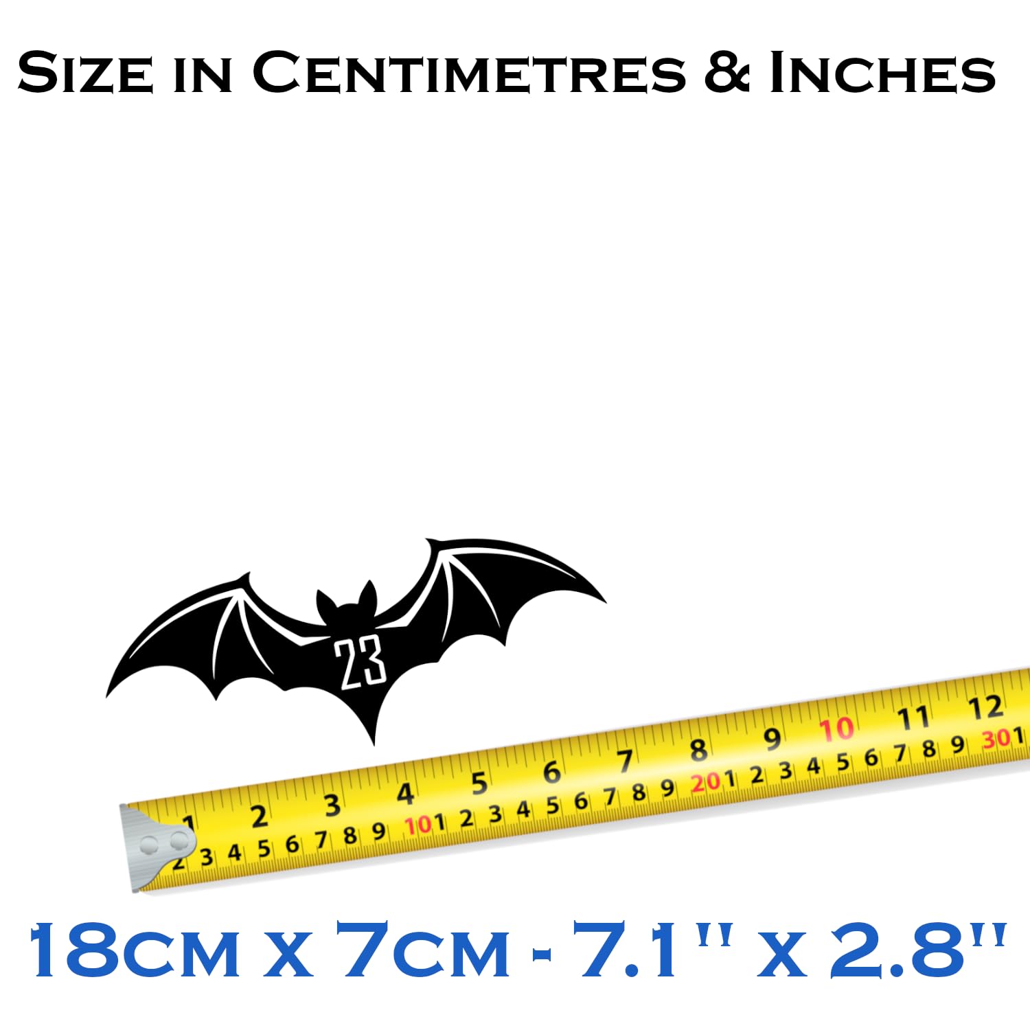 Multi Pack Bat Silhouette Wheelie Bin Number Sticker
