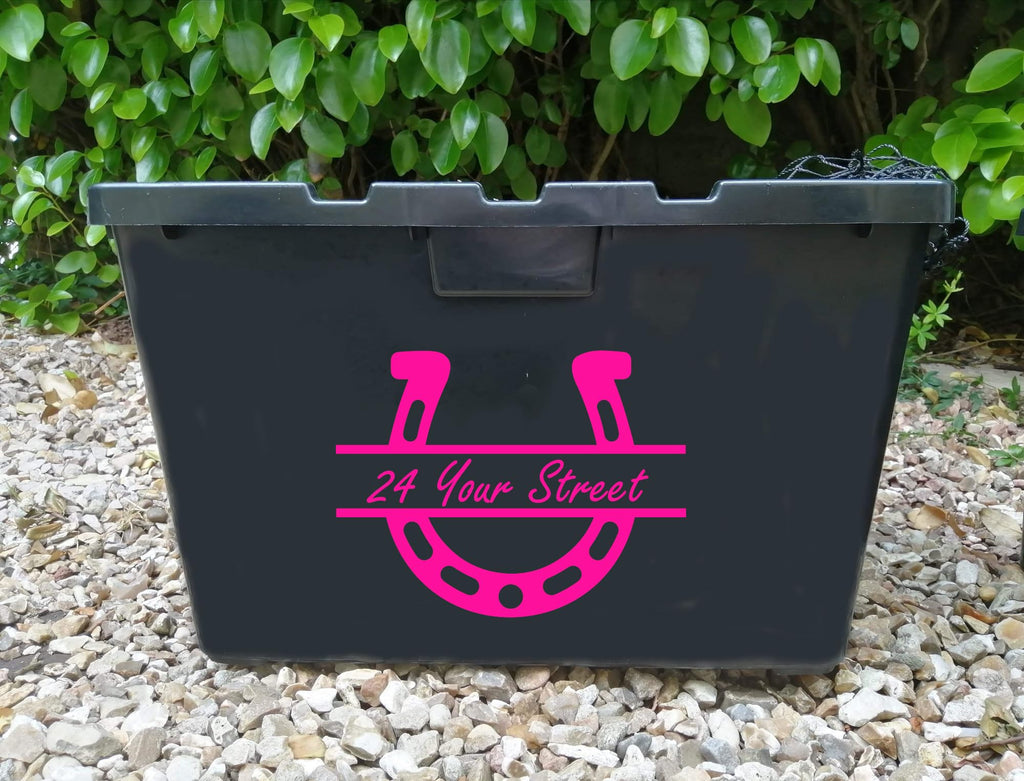 Pack of 3 Cute Horseshoe Number & Name Sticker