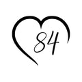 Pack of 4 Love Heart Silhouette Wheelie Bin Stickers