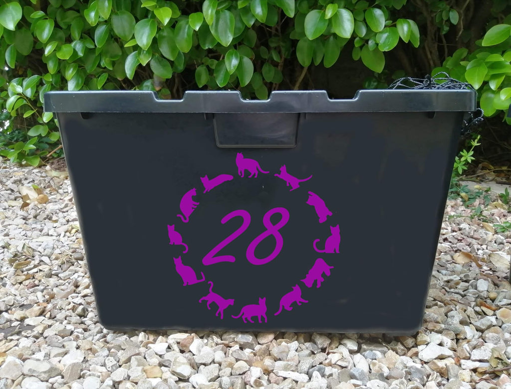 Multi Pack Cat Circle Number Sticker