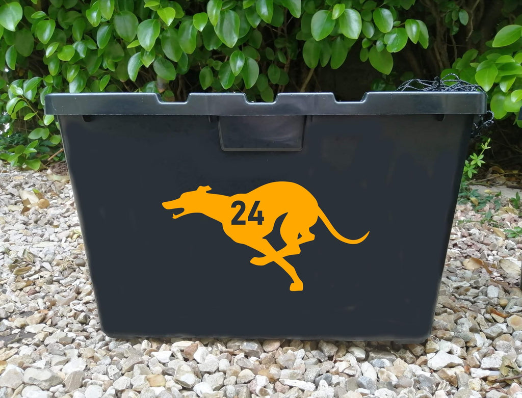 3 Pack Greyhound Waterproof Wheelie Bin Number Stickers