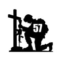 Pack of 4 Soldier Kneeling Number Waterproof Sticker