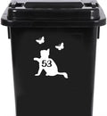 4 Pack Cat & Butterflies Number Sticker