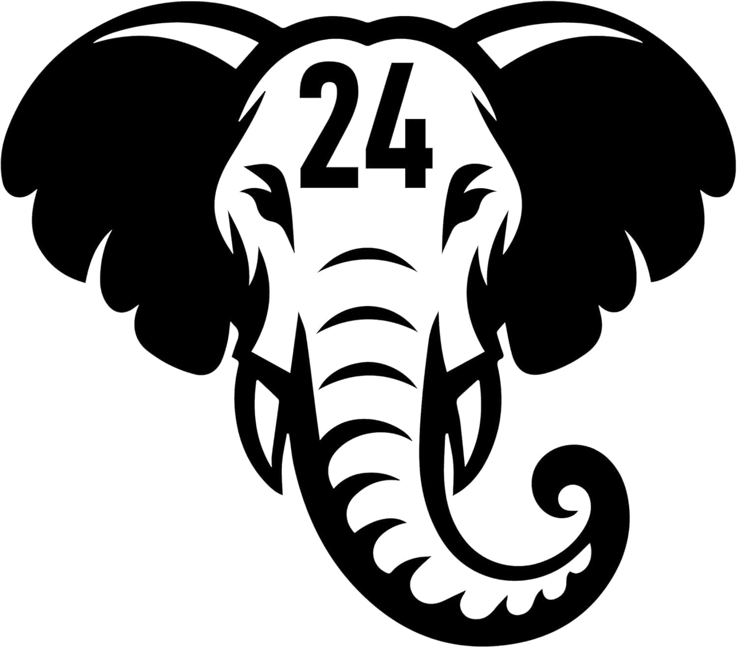 Elephant Number Wheelie Bin Sticker
