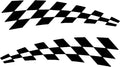 Chequered Flag Pack of 2 Car Stickers