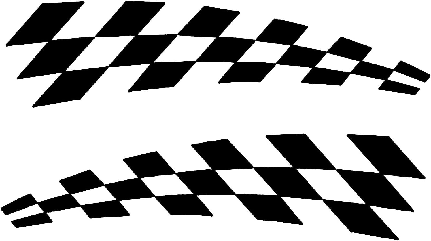 Chequered Flag Pack of 2 Car Stickers