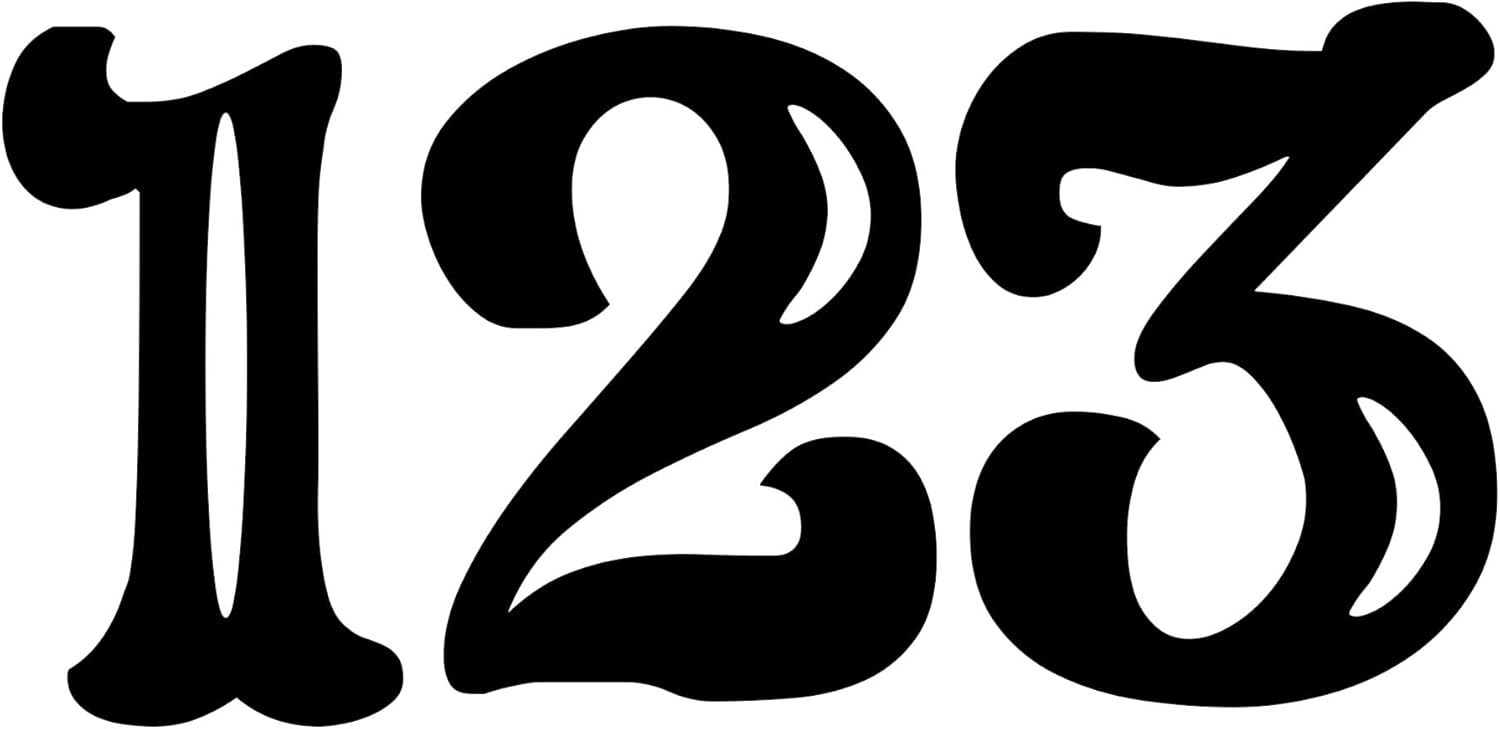 Circus Font Multi-Pack House Number Stickers