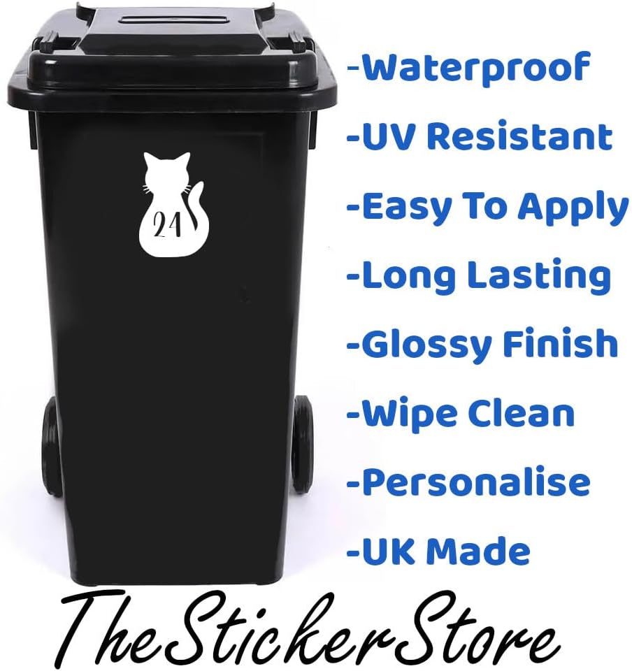 3 Pack Cat Rear Number Sticker