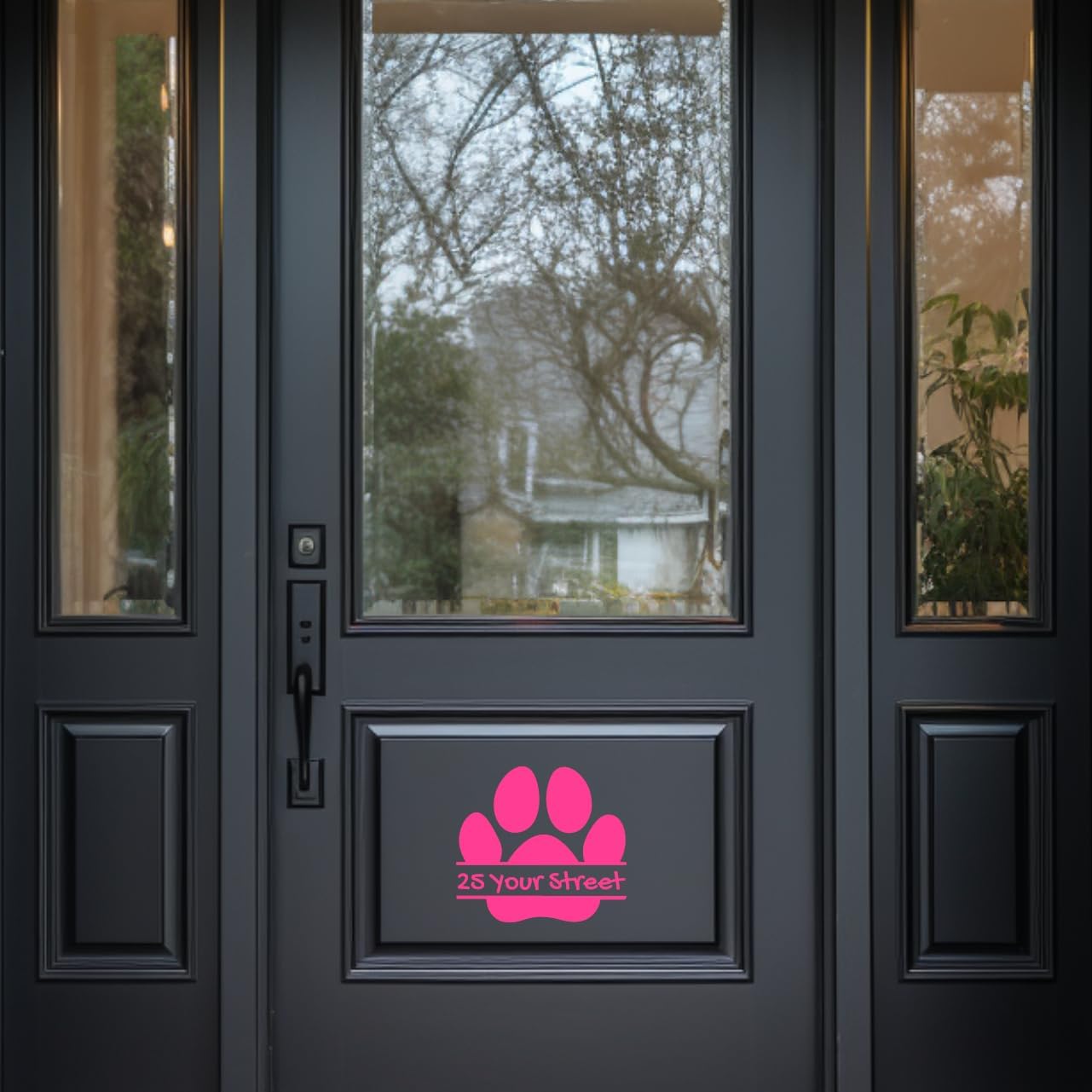 Multi Pack Dog/Cat Paw Print Wheelie Bin Number Stickers