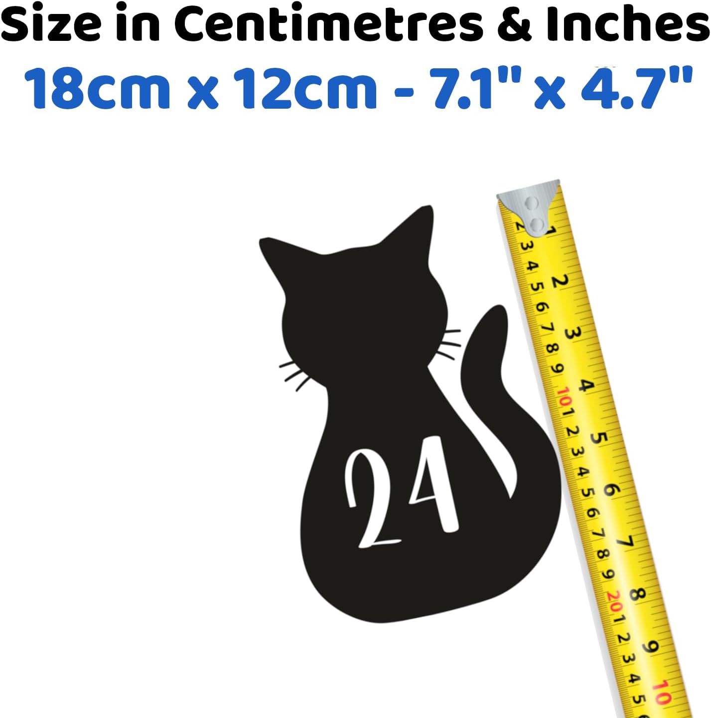 3 Pack Cat Rear Number Sticker