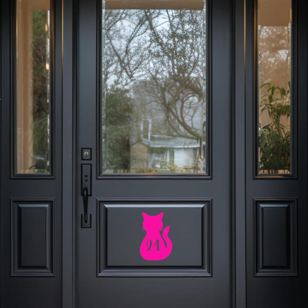 3 Pack Cat Rear Number Sticker