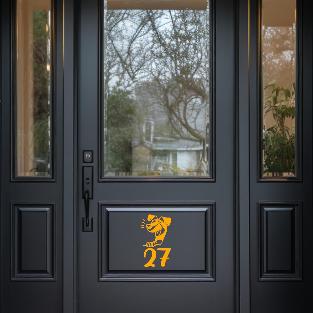 3 Pack Dog Laughing Wheelie Bin Number Stickers