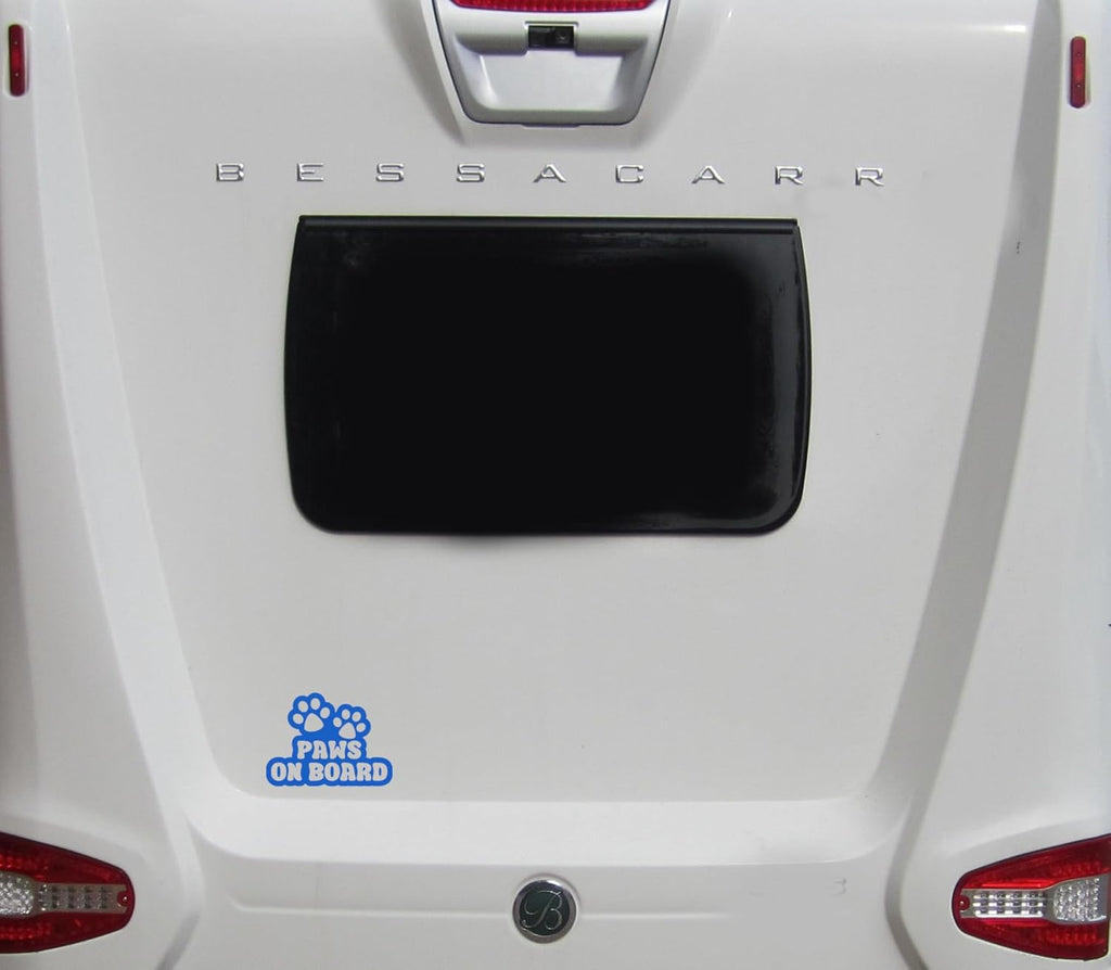 Paws On Board & 6 Paw Print Car Sticker