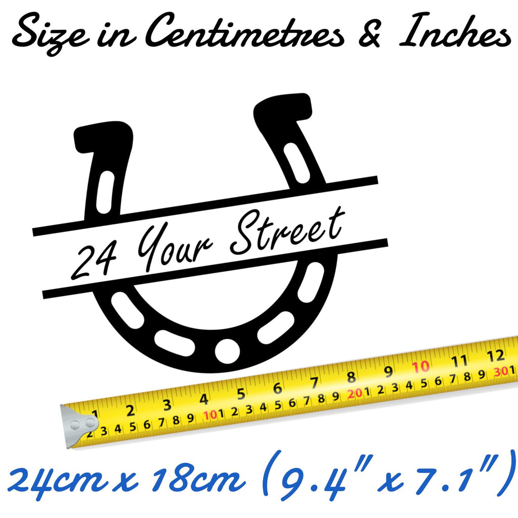 Pack of 3 Cute Horseshoe Number & Name Sticker