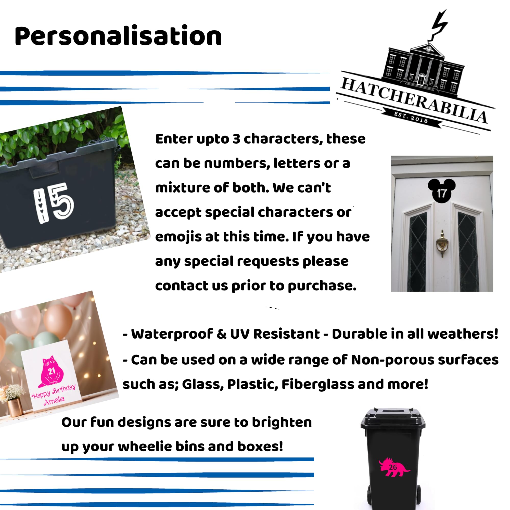 Multi Pack Pet Dog Cockapoo Wheelie Bin Stickers