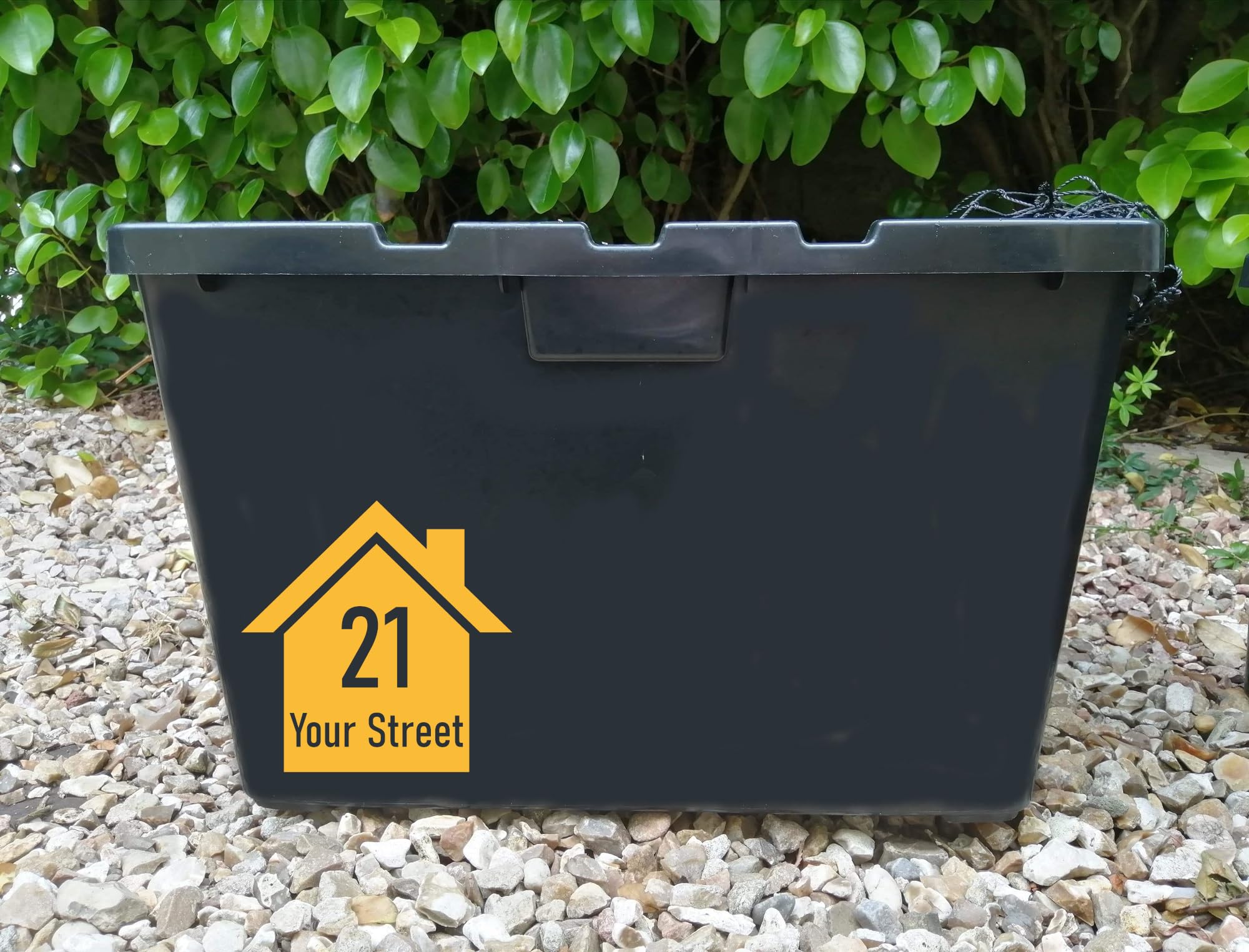 Pack of 3 House Silhouette Waterproof Wheelie Bin Stickers