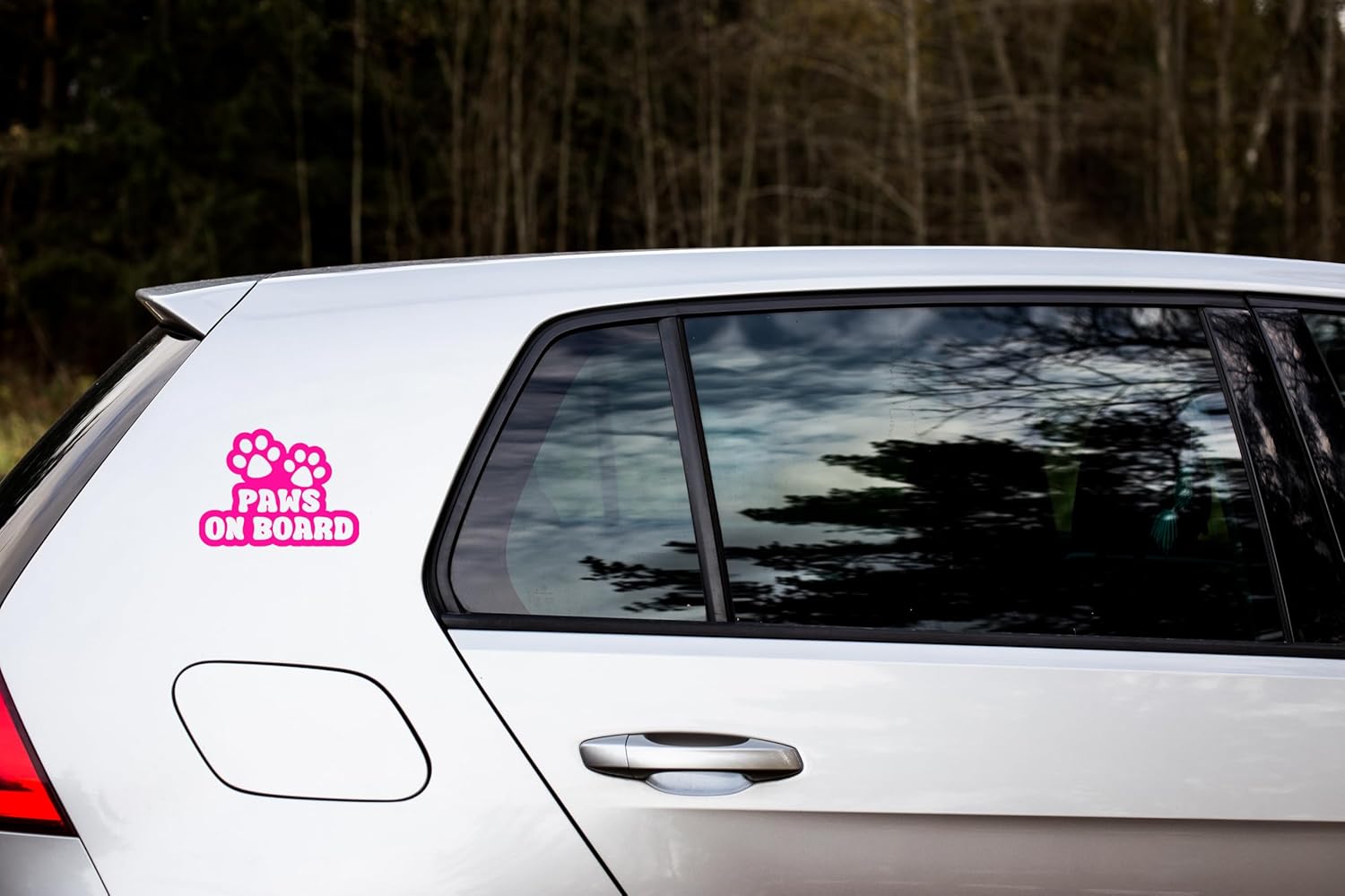 Paws On Board & 6 Paw Print Car Sticker