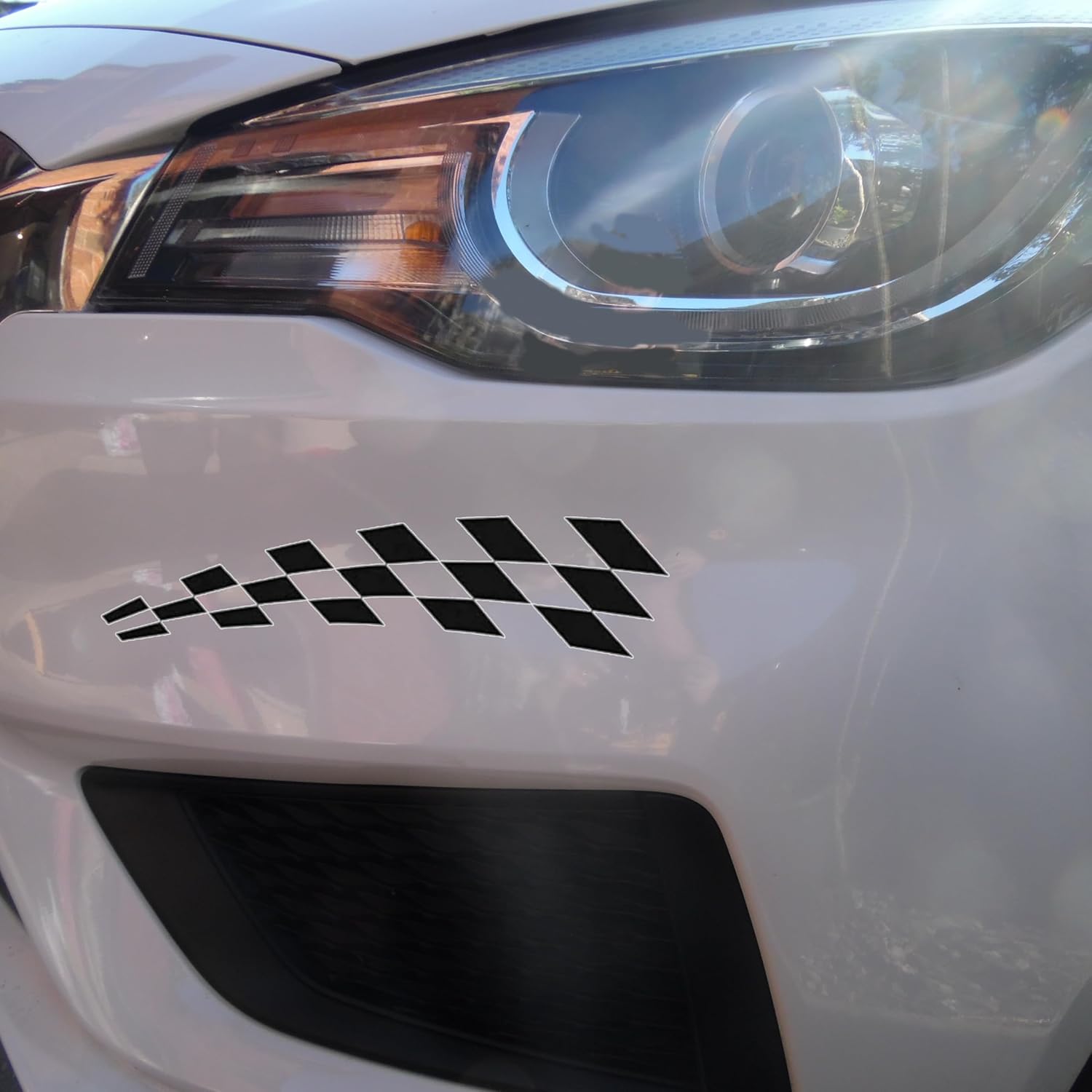 Chequered Flag Pack of 2 Car Stickers