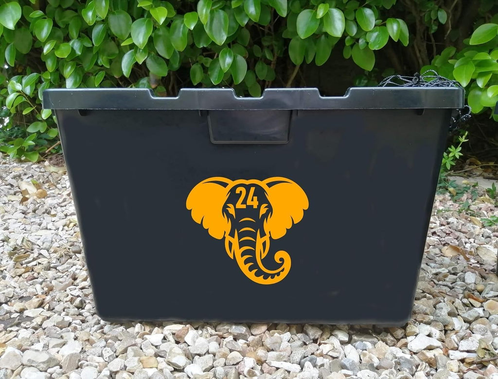 Elephant Number Wheelie Bin Sticker