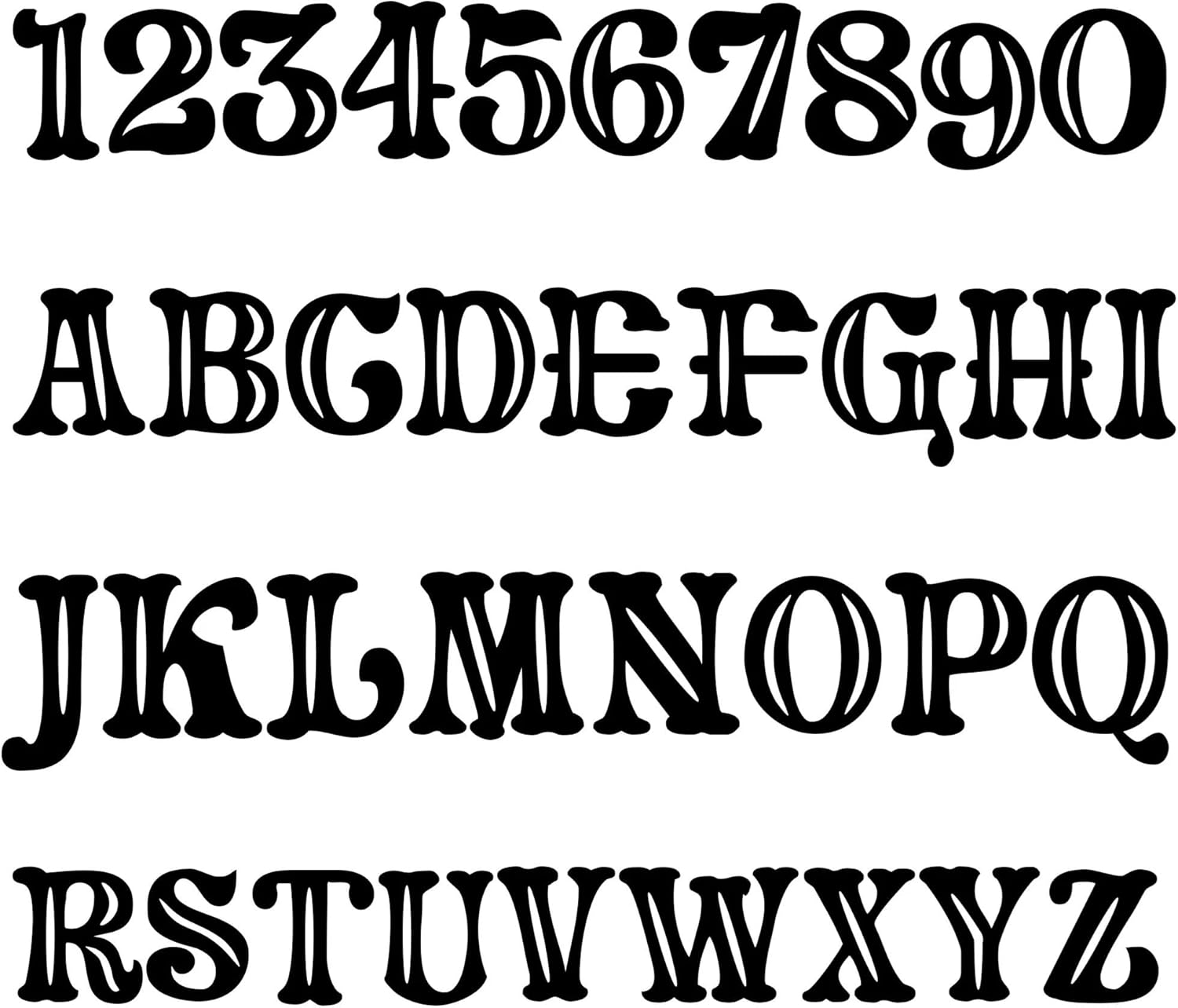 Circus Font Multi-Pack House Number Stickers