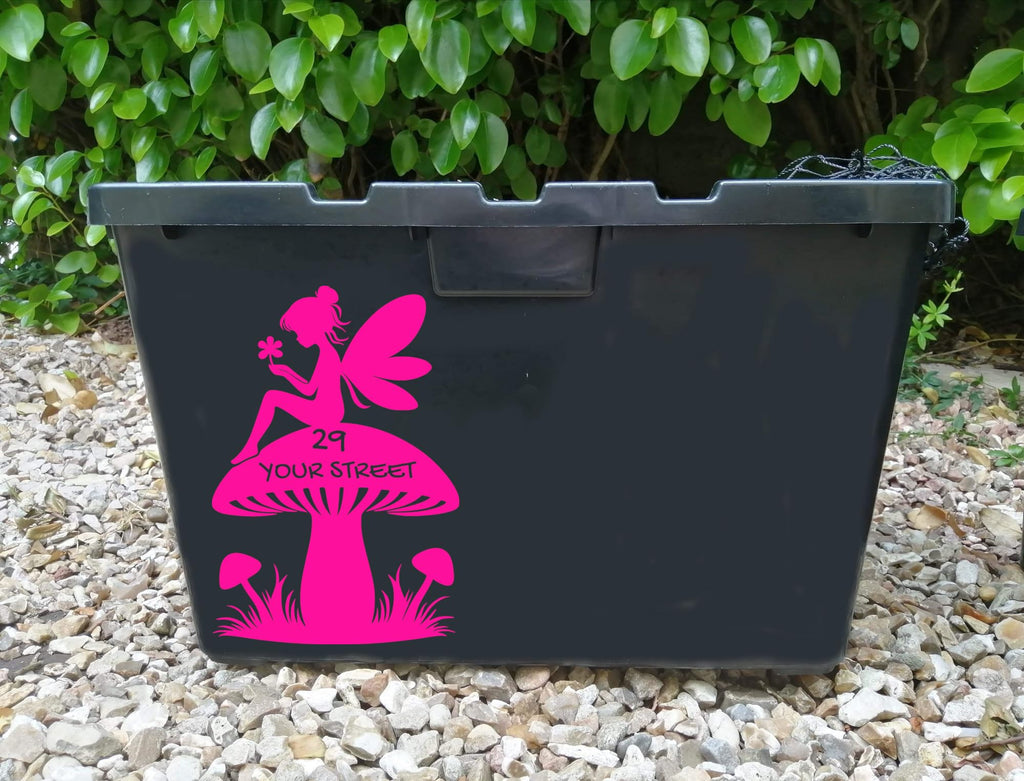 Pack of 3 Fairy & Mushroom Wheelie Bin Stickers