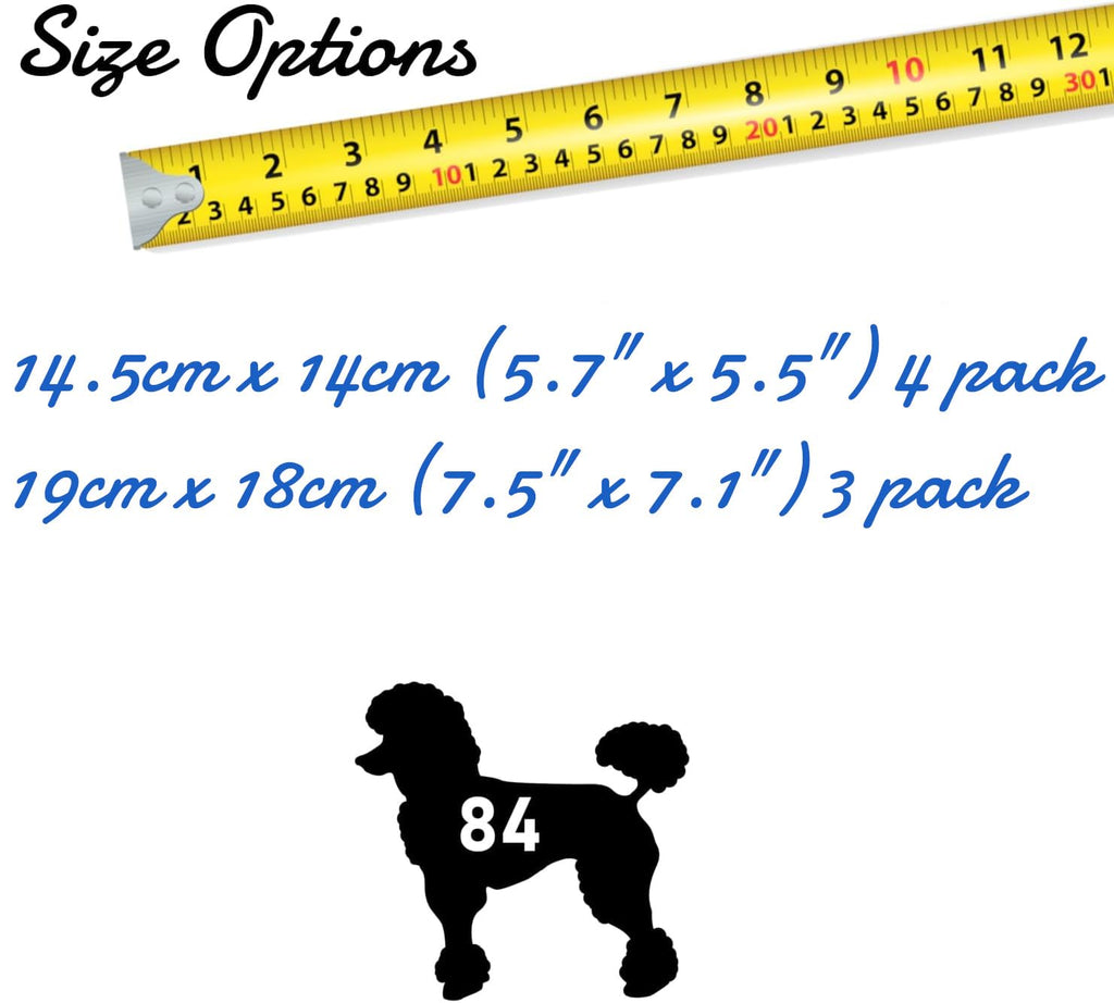 Multi Pack Pet Dog Poodle Wheelie Bin Stickers