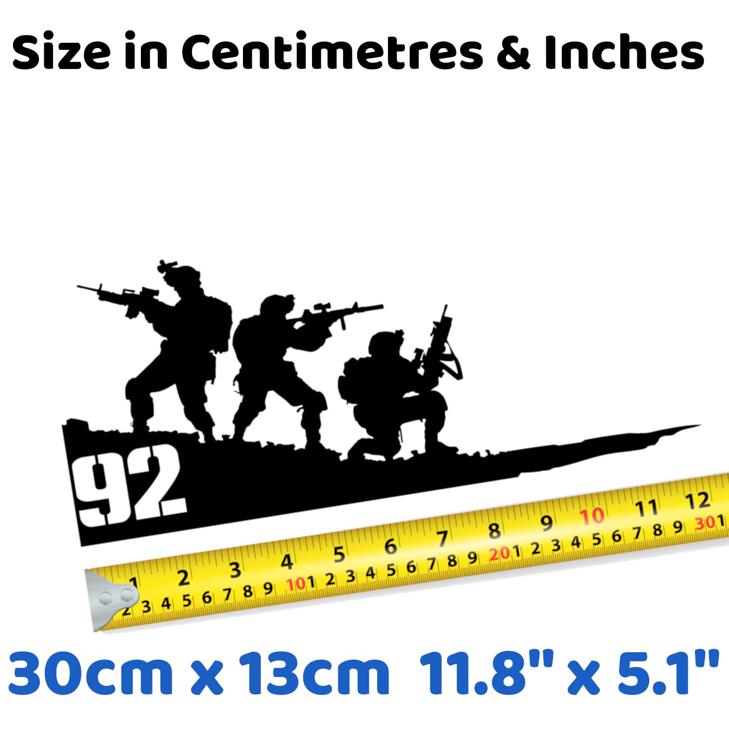 Pack of 3 Soldiers Wheelie Bin Number Sticker