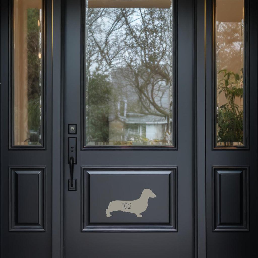 3 Pack Dachshund Dog Silhouette Wheelie Bin Stickers