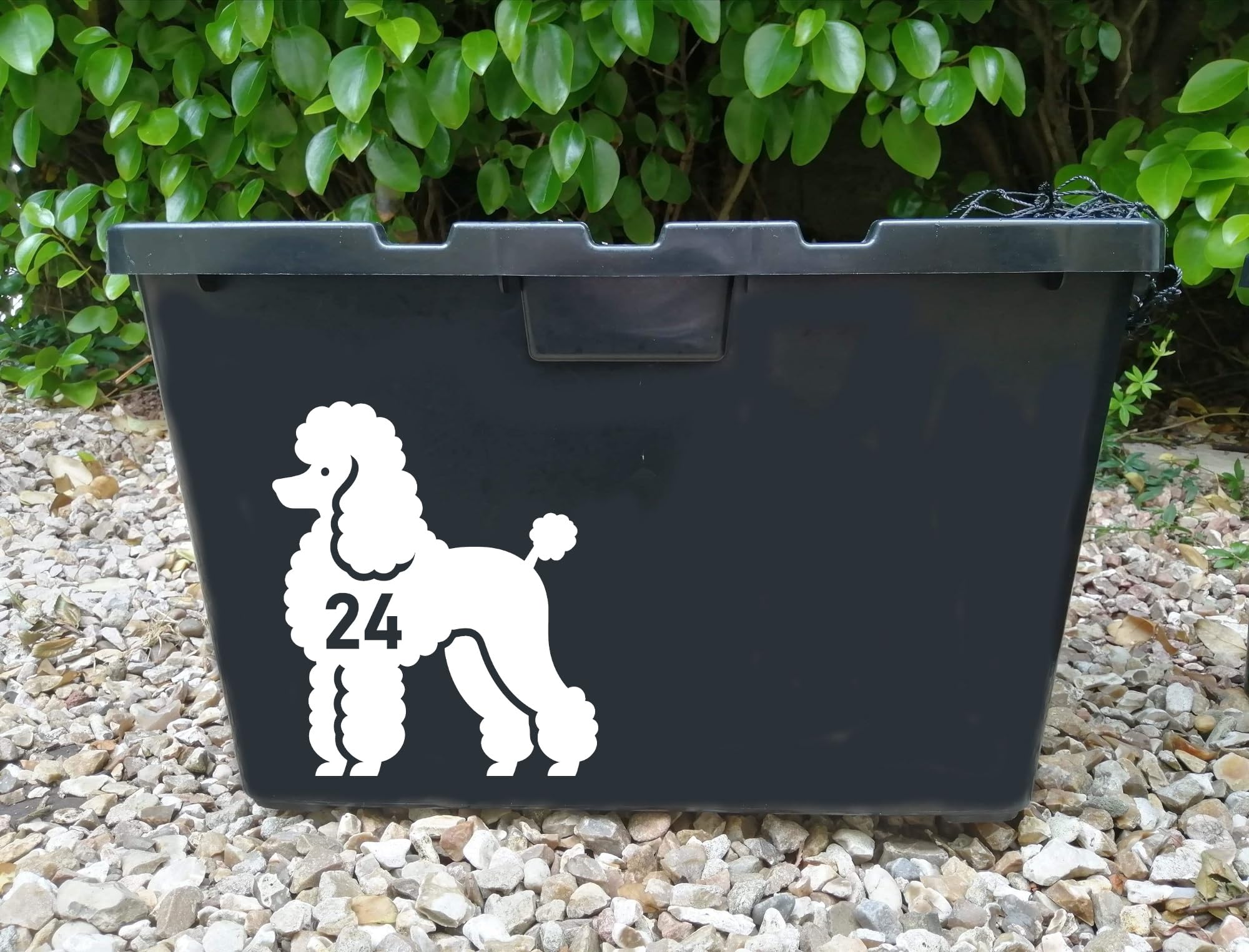 Multi Pack Pet Dog Poodle Wheelie Bin Stickers
