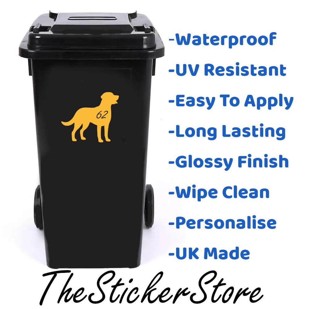 Multi Pack Pet Dog Labrador Wheelie Bin Stickers