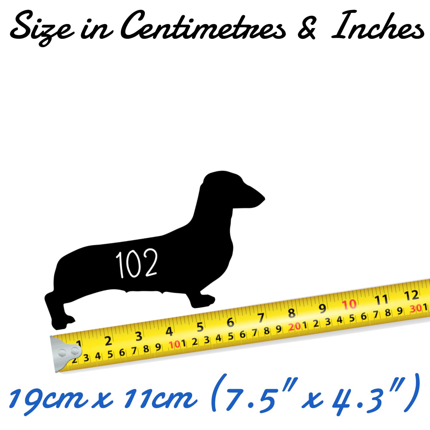 3 Pack Dachshund Dog Silhouette Wheelie Bin Stickers