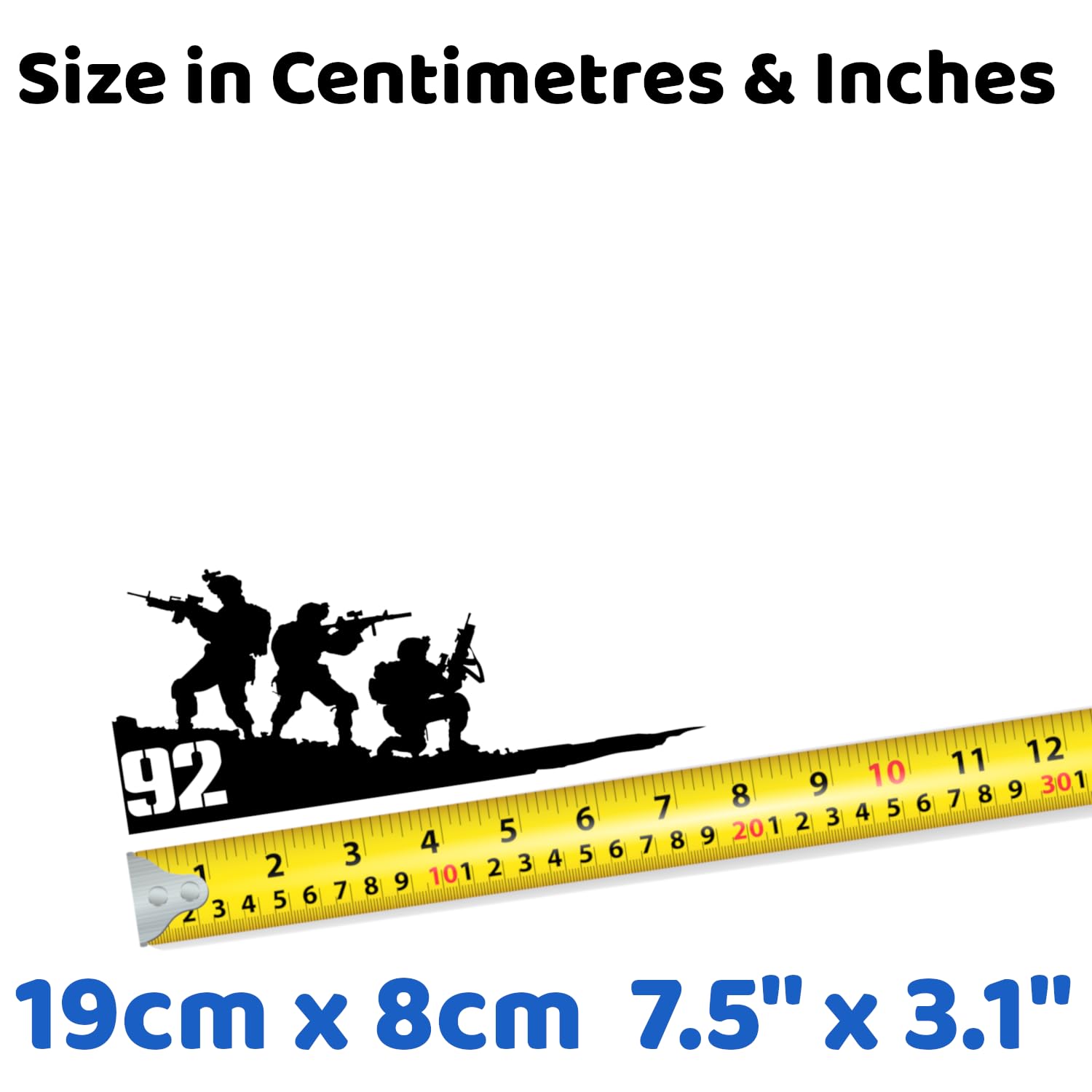 Pack of 3 Soldiers Wheelie Bin Number Sticker