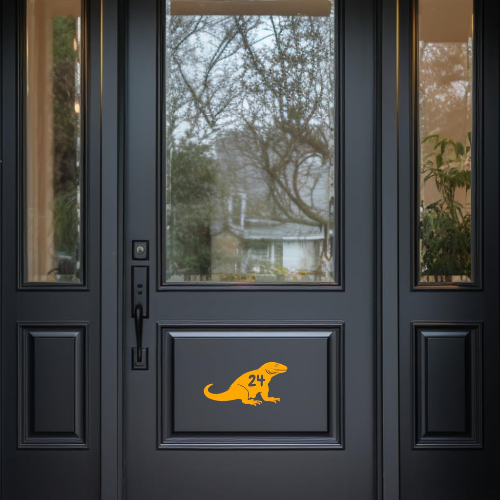 3 Pack Komodo Dragon Wheelie Bin Number Sticker