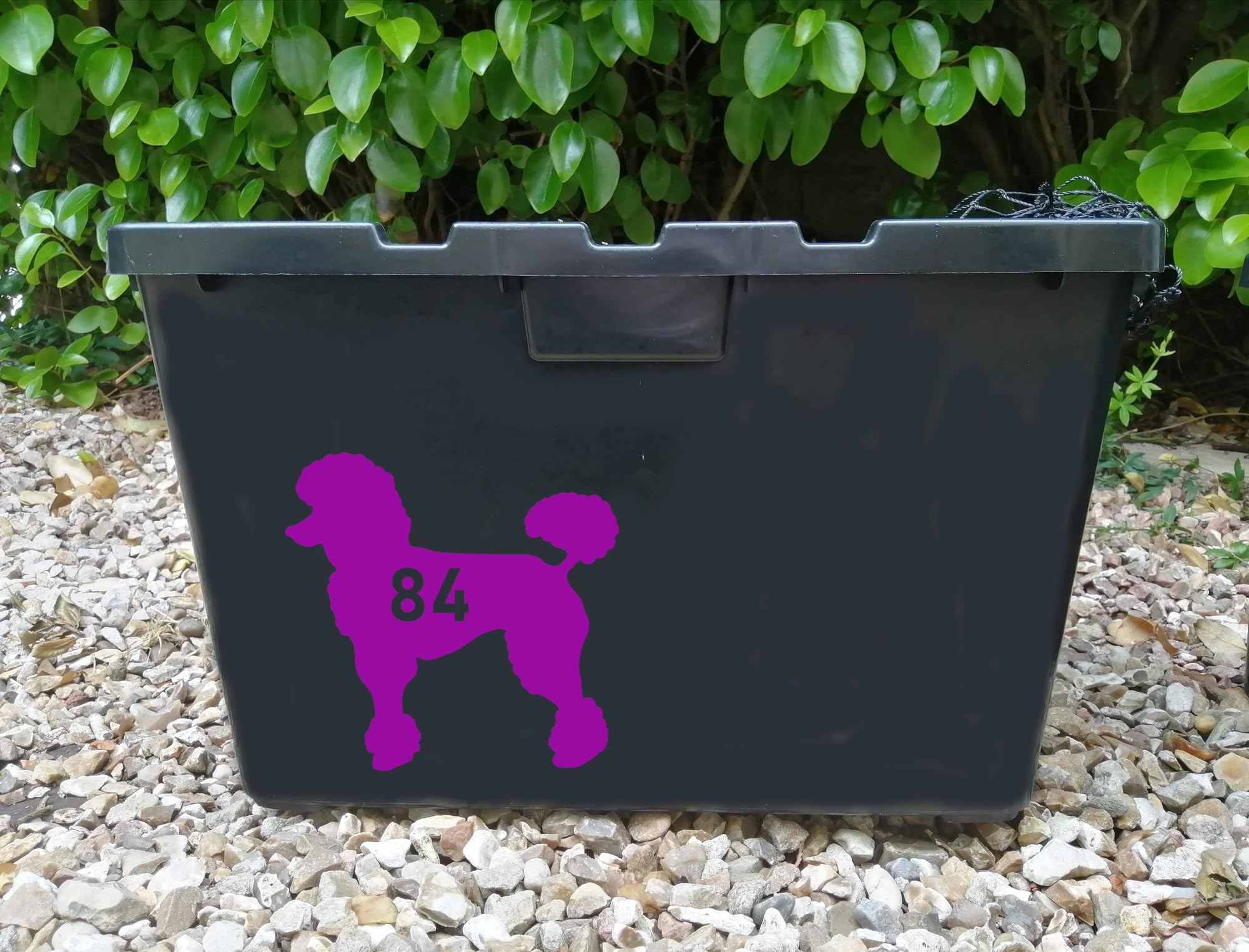 Multi Pack Pet Dog Poodle Wheelie Bin Stickers