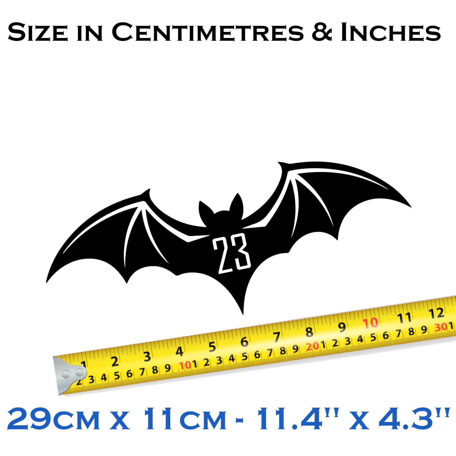 Multi Pack Bat Silhouette Wheelie Bin Number Sticker