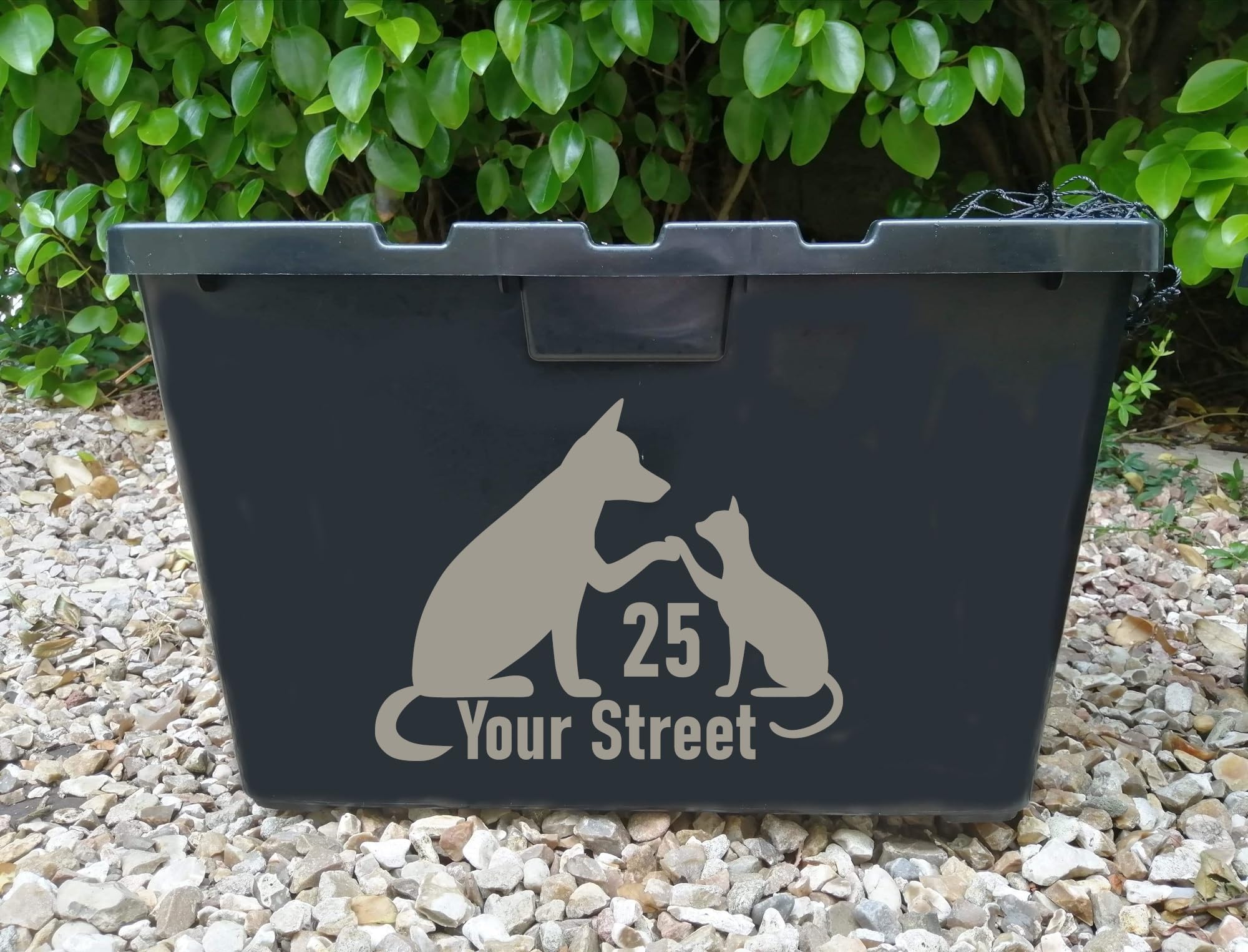 Pack of 3 Dog and Cat Print Wheelie Bin Stickers