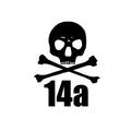 Pack of 3 Skull & Cross Bones House Number - Recycling Box - Wheelie Bin Sticker - Easy to Apply
