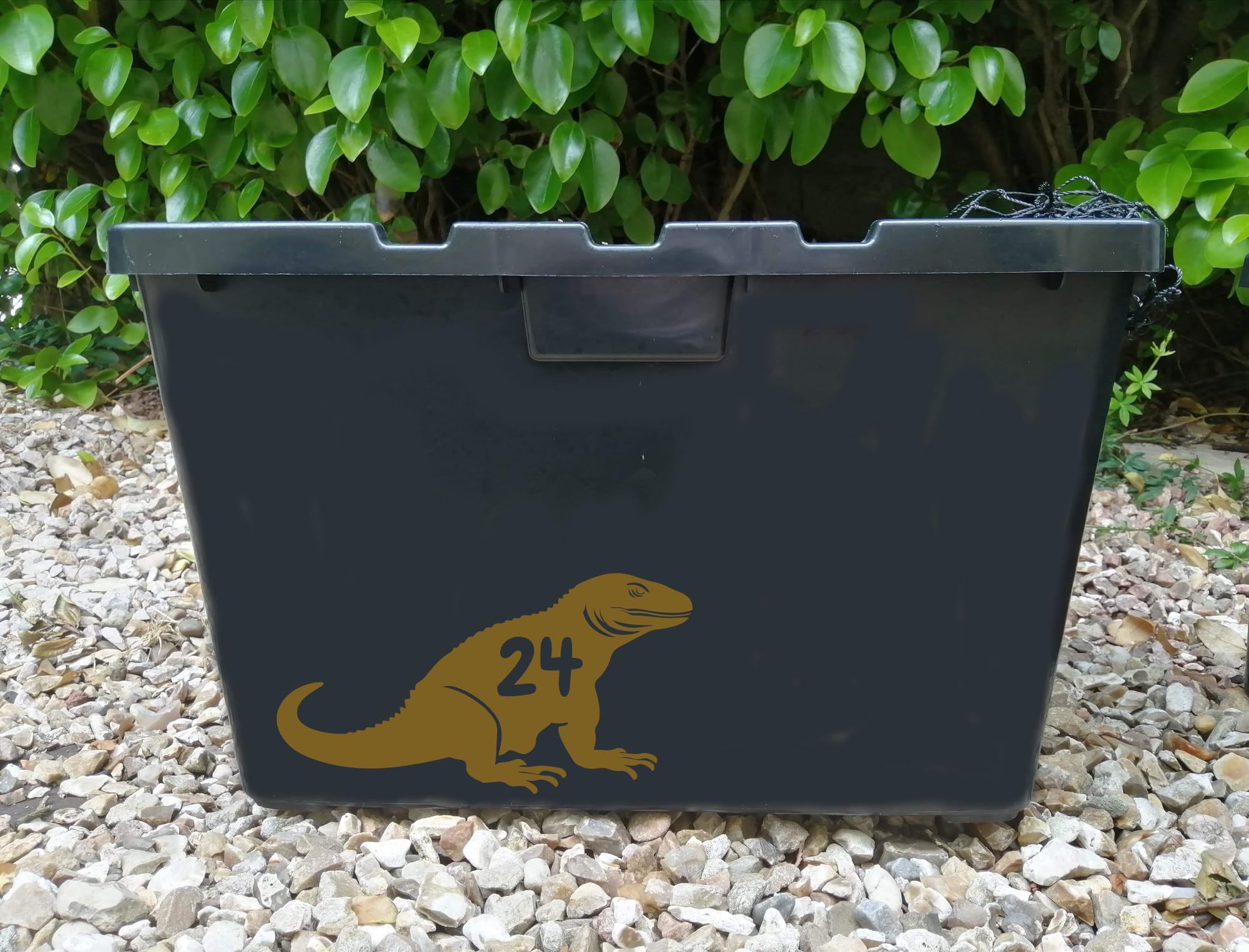 3 Pack Komodo Dragon Wheelie Bin Number Sticker
