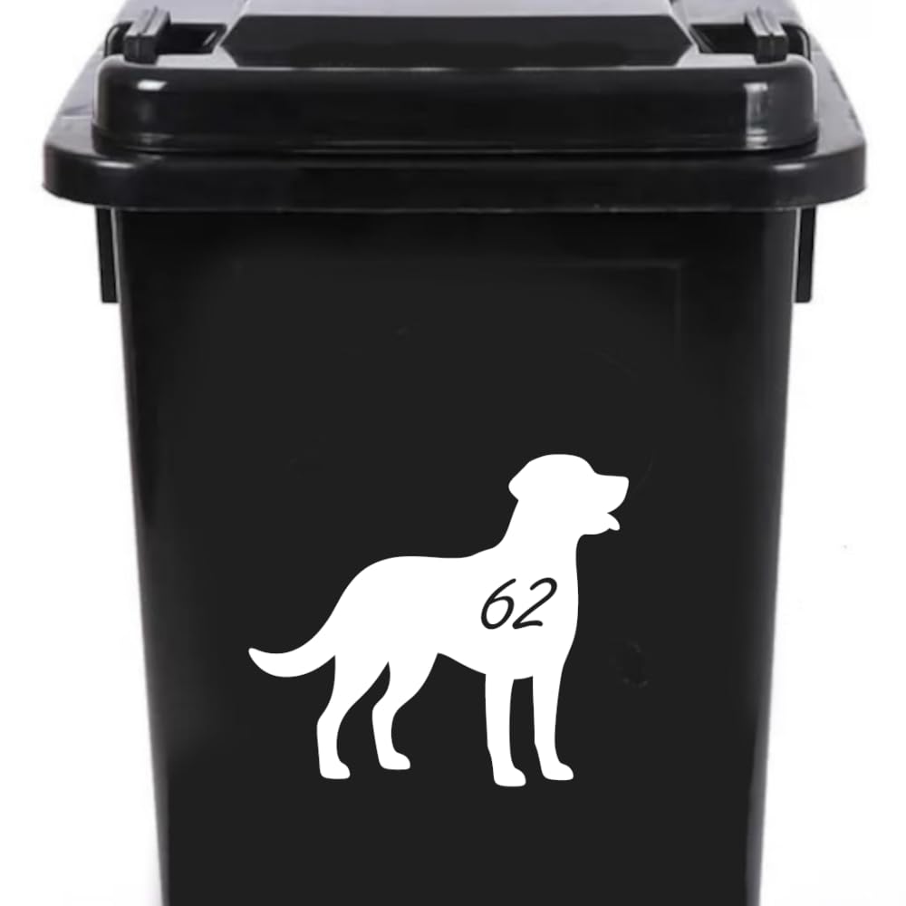 Multi Pack Pet Dog Labrador Wheelie Bin Stickers