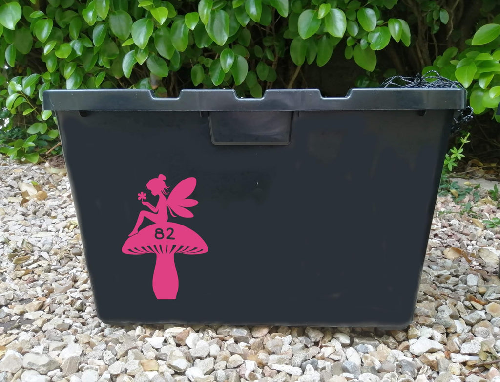 Pack of 3 Fairy & Mushroom Waterproof Wheelie Bin Stickers