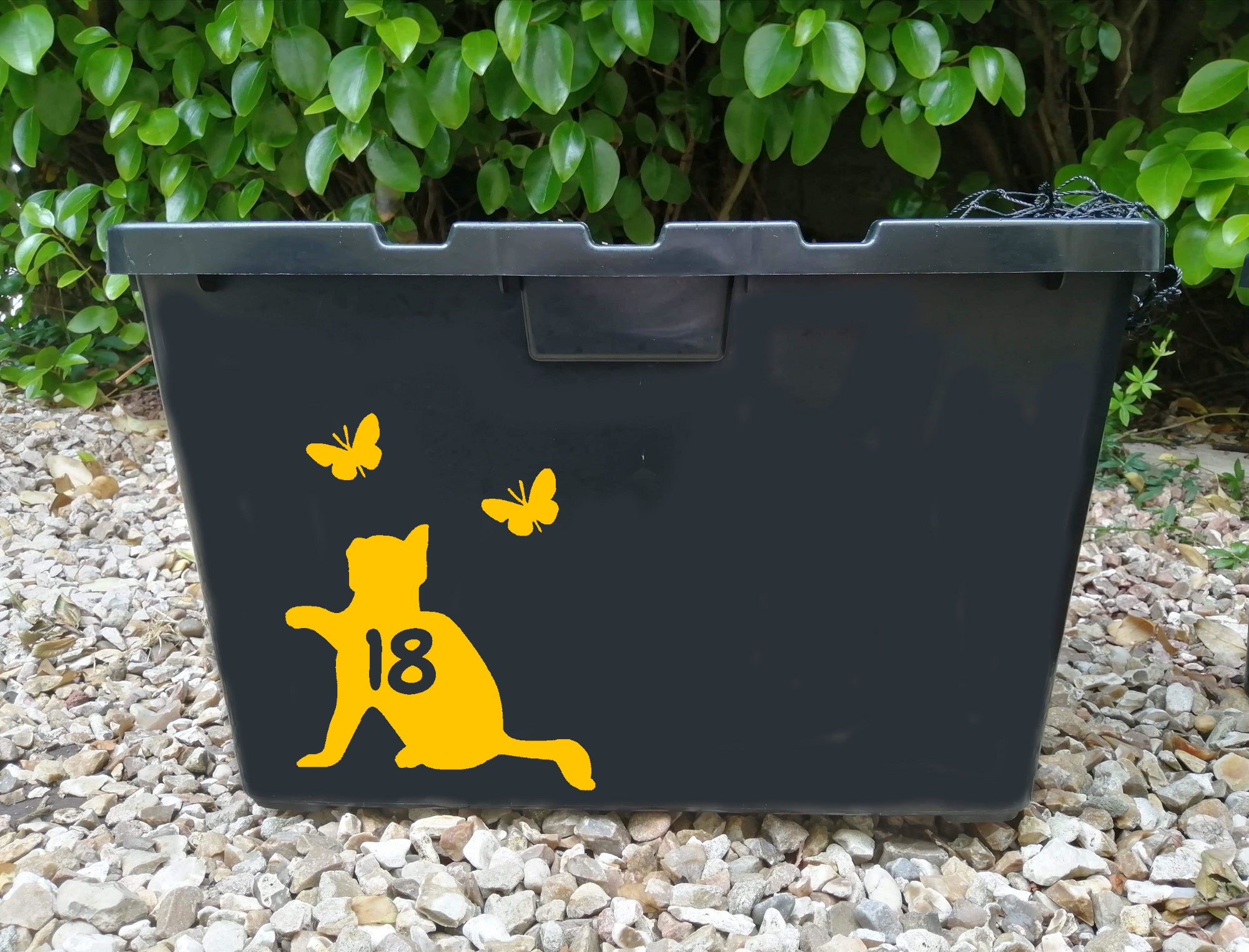 3 Pack Cat & Butterflies Number Sticker