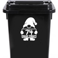 Gnome Number Wheelie Bin Sticker